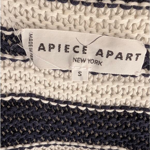 Apiece Apart Cotton/Linen Knit Striped Scoop Neck Long Sleeve Sweater, size S - Picture 3 of 8